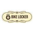 thumbnail image 1 of Signs ByLITA Designer Bike Locker Sign (Ivory/Dark Brown) - Medium, 1 of 5