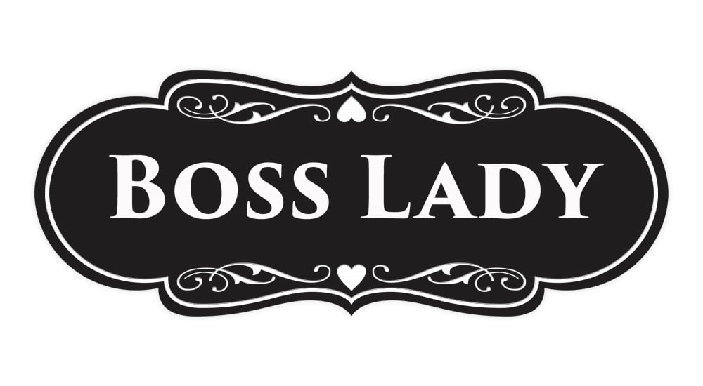 Signs ByLITA Designer Boss Lady Sign (Black) - Large - Walmart.com