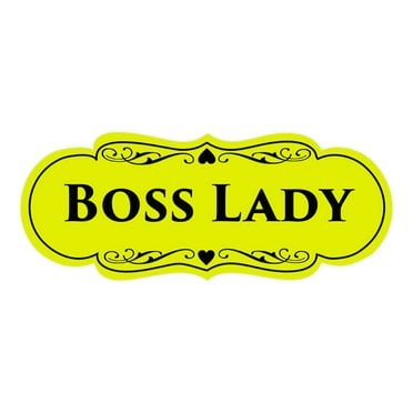 Signs ByLITA Designer Boss Lady Sign (Yellow / Black) - Large