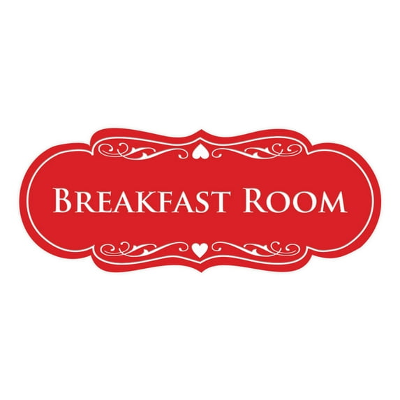 Signs ByLITA Designer Breakfast Room Sign (Red) - Large