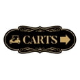thumbnail image 1 of Signs ByLITA Designer Carts (Right Arrow) Sign (Black /Gold) - Small, 1 of 8
