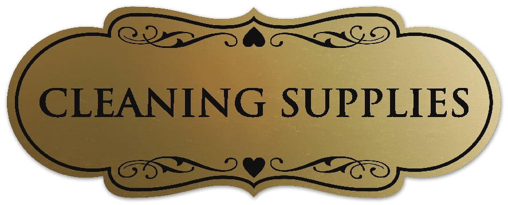 Signs ByLITA Designer Cleaning Supplies Sign - Easy Installation ...