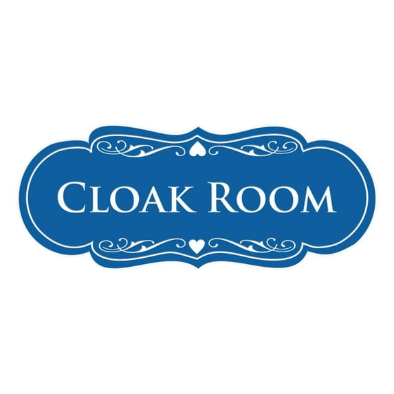 Signs ByLITA Designer Cloak Room Sign (Blue) - Medium