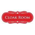 thumbnail image 1 of Signs ByLITA Designer Cloak Room Sign (Red) - Large, 1 of 5