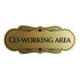 thumbnail image 1 of Signs ByLITA Designer Co-Working Area Sign (Brushed Gold) - Medium, 1 of 5