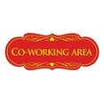 thumbnail image 1 of Signs ByLITA Designer Co-Working Area Sign (Red/Yellow) - Small, 1 of 5