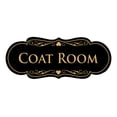 thumbnail image 1 of Signs ByLITA Designer Coat Room Sign (Black /Gold) - Small, 1 of 5