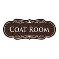 thumbnail image 1 of Signs ByLITA Designer Coat Room Sign (Dark Brown) - Large, 1 of 5