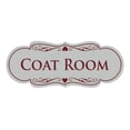 thumbnail image 1 of Signs ByLITA Designer Coat Room Sign (Light Grey / Burgundy) - Large, 1 of 5
