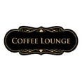 thumbnail image 1 of Signs ByLITA Designer Coffee Lounge Sign (Black /Gold) - Small, 1 of 5