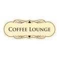 thumbnail image 1 of Signs ByLITA Designer Coffee Lounge Sign (Ivory/Dark Brown) - Medium, 1 of 5