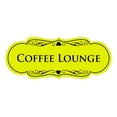 thumbnail image 1 of Signs ByLITA Designer Coffee Lounge Sign (Yellow / Black) - Medium, 1 of 5