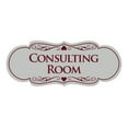 thumbnail image 1 of Signs ByLITA Designer Consulting Room Sign (Light Grey / Burgundy) - Large, 1 of 5