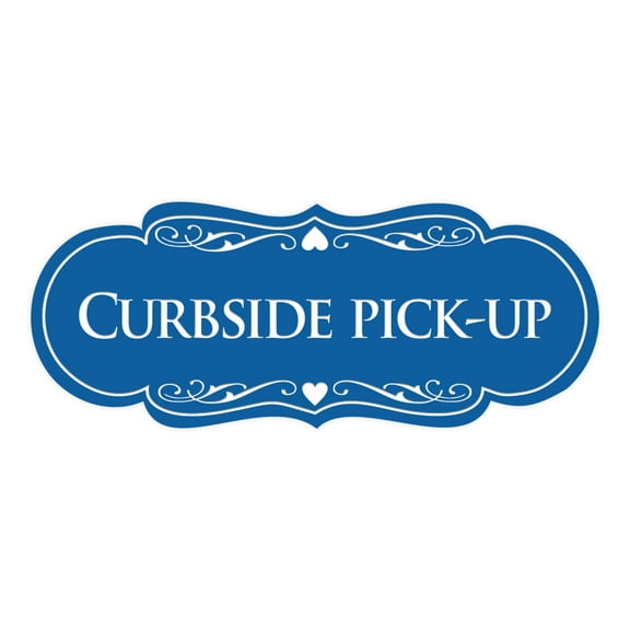 Signs ByLITA Designer Curbside Pick-up Sign (Blue) - Medium
