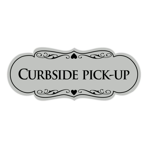 Signs ByLITA Designer Curbside Pick-up Sign (Lt Gray) - Large