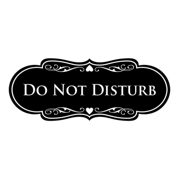 Signs ByLITA Designer Do Not Disturb Sign (Black) - Large