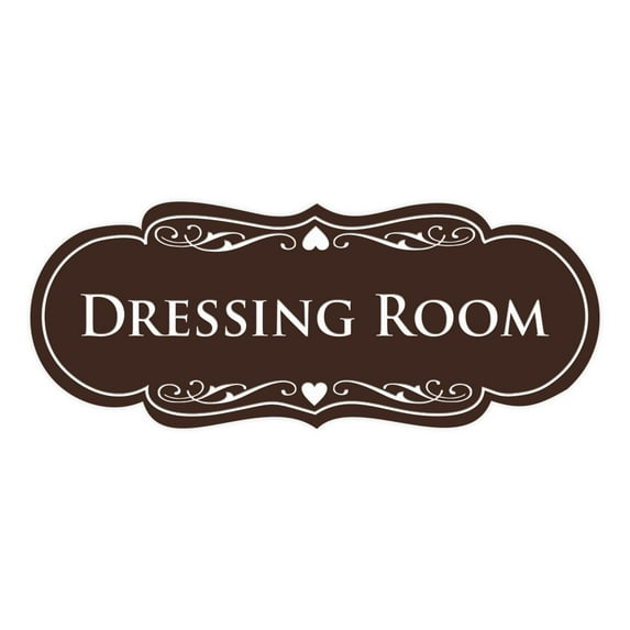 Signs ByLITA Designer Dressing Room Sign (Dark Brown) - Large