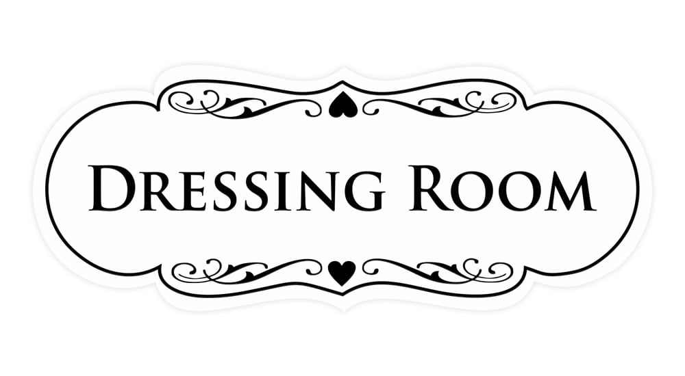 Signs ByLITA Designer Dressing Room Sign (White) - Large - Walmart.com