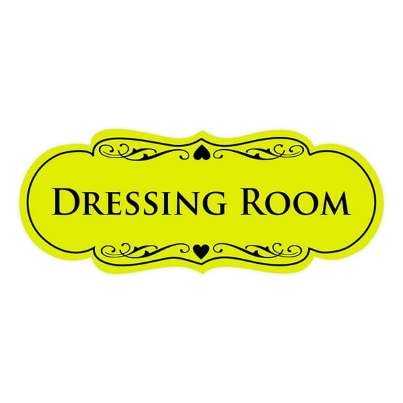 Signs ByLITA Designer Dressing Room Sign (Yellow / Black) - Large