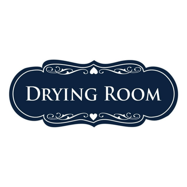 Signs ByLITA Designer Drying Room Sign (Navy Blue / White) - Small