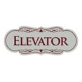 thumbnail image 1 of Signs ByLITA Designer Elevator Sign (Light Grey / Burgundy) - Large, 1 of 5