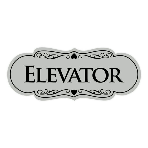 Signs ByLITA Designer Elevator Sign (Lt Gray) - Large