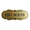 thumbnail image 1 of Signs ByLITA Designer Exit Route Sign (Brushed Gold) - Medium, 1 of 5