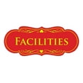 thumbnail image 1 of Signs ByLITA Designer Facilities Sign (Red/Yellow) - Large, 1 of 5