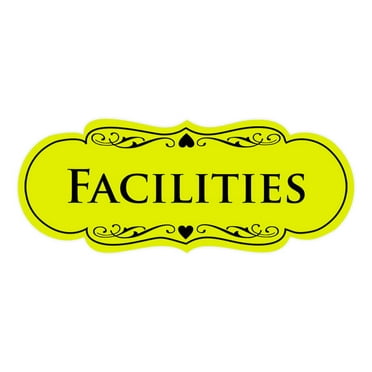 Signs ByLITA Designer Facilities Sign (Yellow / Black) - Large