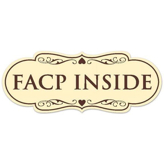 Signs ByLITA Designer Facp Inside Sign - Easy Installation | Durable Wall or Door Sign (Ivory/Dark Brown) - Small