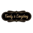 thumbnail image 1 of Signs ByLITA Designer Family is Everything Durable ABS Plastic Laser Engraved Easy Installation Elegant Design Sign (Black Gold) - Medium, 1 of 8