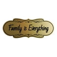 thumbnail image 1 of Signs ByLITA Designer Family is Everything Durable ABS Plastic Laser Engraved Easy Installation Elegant Design Sign (Brushed Gold) - Small, 1 of 8