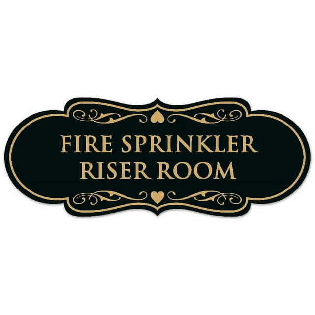 Signs ByLITA Designer Fire Sprinkler Riser Room Sign - Easy ...