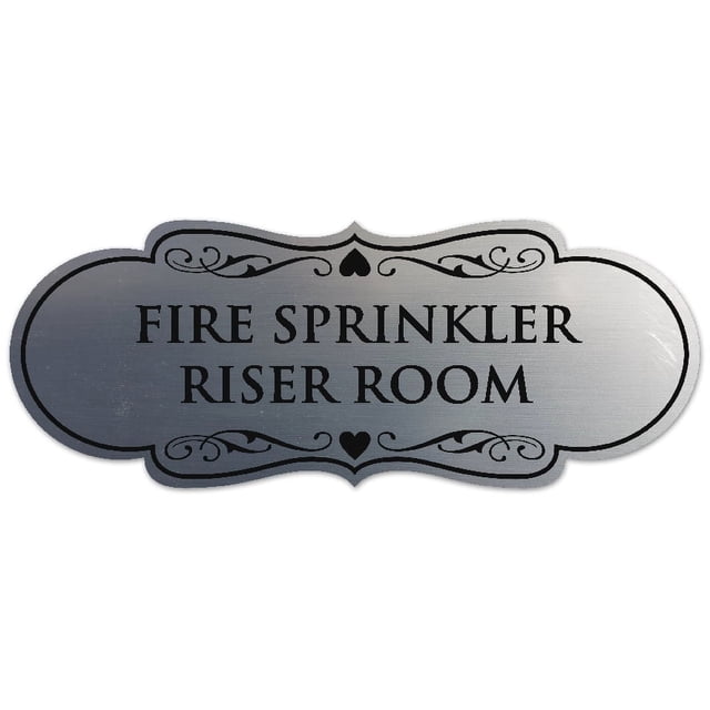 Sprinker Riser Sign Signs ByLITA Designer Fire Sprinkler Riser Room Sign - Easy ...