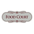 thumbnail image 1 of Signs ByLITA Designer Food Court Sign (Light Grey / Burgundy) - Large, 1 of 5