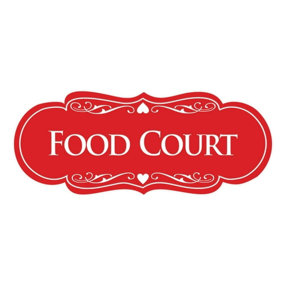 Signs ByLITA Designer Food Court Sign (Red) - Medium
