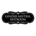 thumbnail image 1 of Signs ByLITA Designer Gender Neutral Restroom Sign (Black / Silver) - Large, 1 of 5