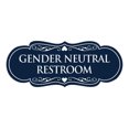thumbnail image 1 of Signs ByLITA Designer Gender Neutral Restroom Sign (Navy Blue / White) - Small, 1 of 5