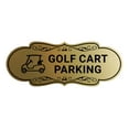 thumbnail image 1 of Signs ByLITA Designer Golf Cart Parking Sign (Brushed Gold) - Small, 1 of 8