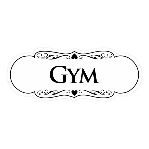 Signs ByLITA Designer Gym Sign (White) - Large