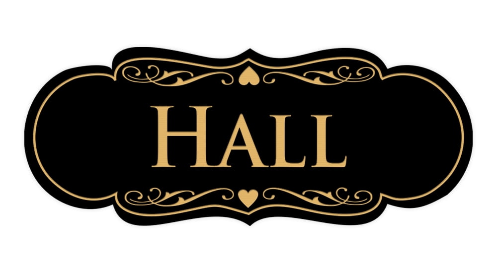 Signs ByLITA Designer Hall Sign (Black Gold) - Large - Walmart.com