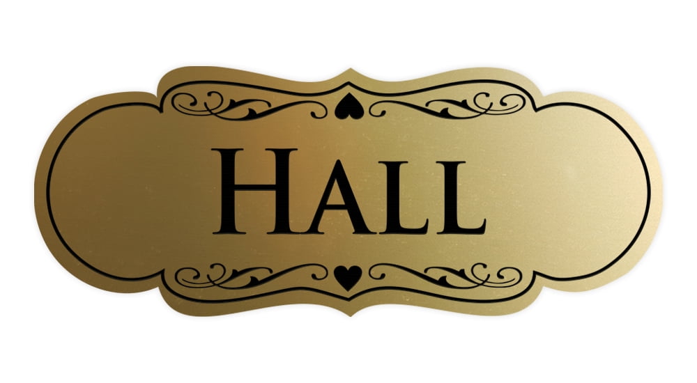 Signs ByLITA Designer Hall Sign (Brushed Gold) - Large - Walmart.com