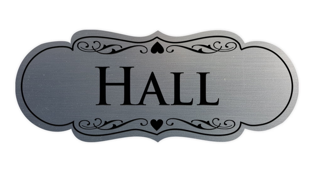 Signs ByLITA Designer Hall Sign (Brushed Silver) - Large - Walmart.com