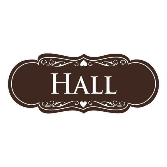 Signs ByLITA Designer Hall Sign (Dark Brown) - Medium