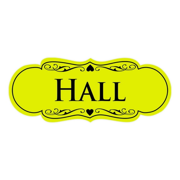 Signs ByLITA Designer Hall Sign (Yellow / Black) - Large
