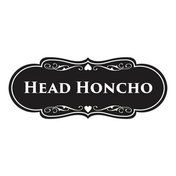 Signs ByLITA Designer Head Honcho Sign (Black) - Medium