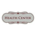 thumbnail image 1 of Signs ByLITA Designer Health Center Sign (Light Grey / Burgundy) - Large, 1 of 5