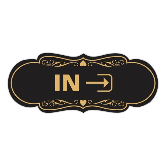 Signs ByLITA Designer In Sign (Black Gold) - Large