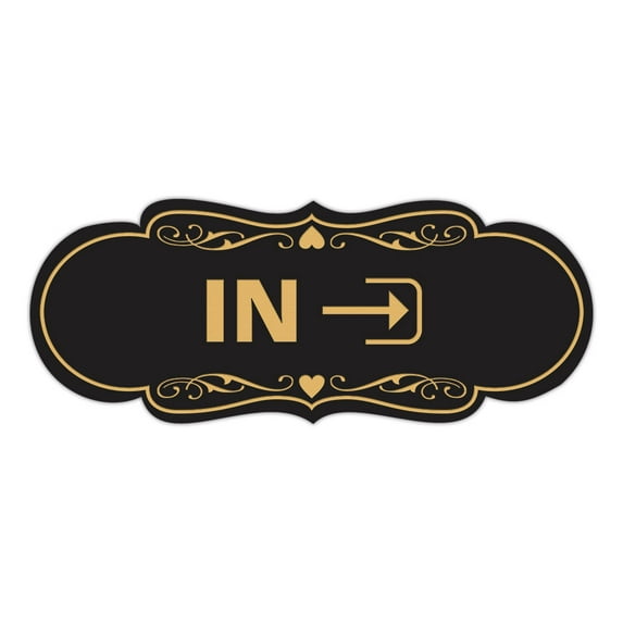 Signs ByLITA Designer In Sign (Black /Gold) - Small