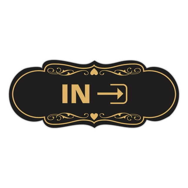 Signs ByLITA Designer In Sign (Black /Gold) - Small